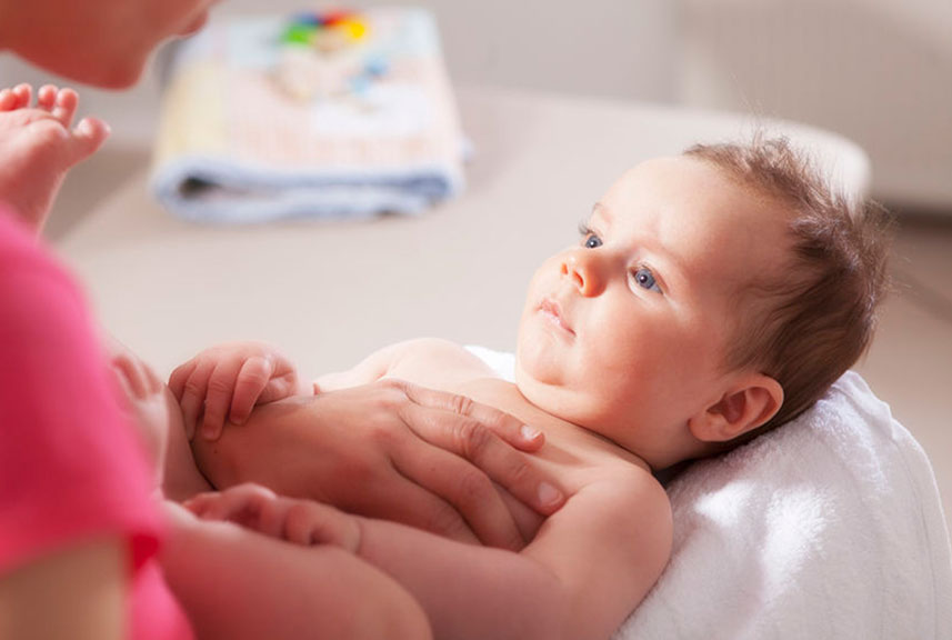 Fisioterapia respiratoria en bebe